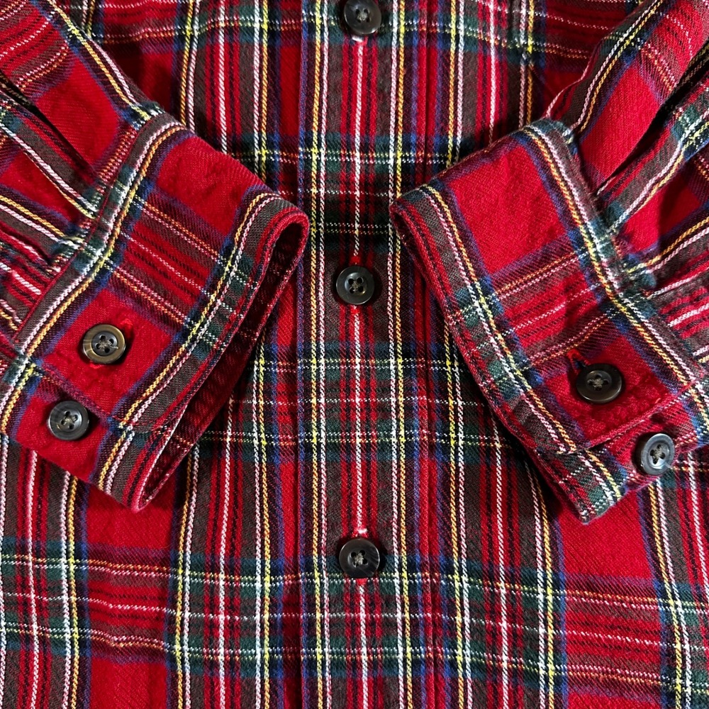 L.L. Bean Plaid Button Down Flannel Mens L Utility Plaid Forward Cabin Workwear - Picture 6 of 8